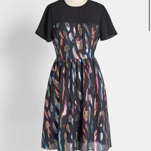 Modcloth metallic party dress size 8